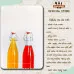 Chai thủy tinh đựng nước Bam House 500ml có nắp cài cao cấp CRNC02